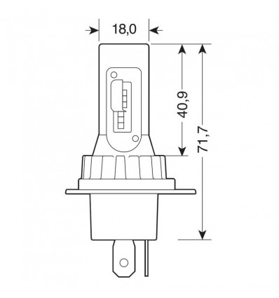 Lampadina H4 Lampa Halo led serie 11 da 2000 lumen Lampadina H4 Lampa Halo led serie 11 da 2000 lumen