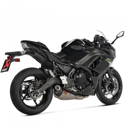 Scarico completo Akrapovic Titanio omologato per Z650 e Ninja 650 dal 2021 Scarico completo Akrapovic Titanio omologato per Z650 e Ninja 650 dal 2021