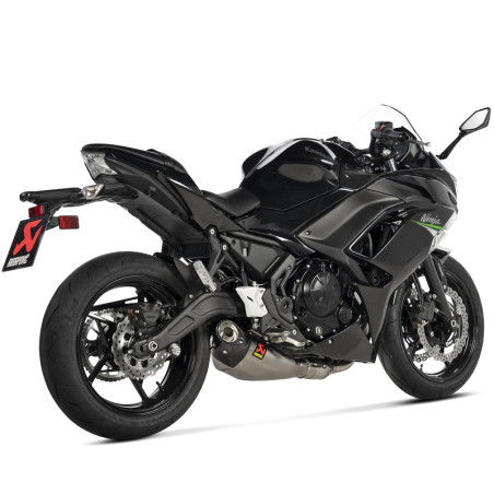 Scarico completo Akrapovic Titanio omologato per Z650 e Ninja 650 dal 2021 Scarico completo Akrapovic Titanio omologato per Z650 e Ninja 650 dal 2021