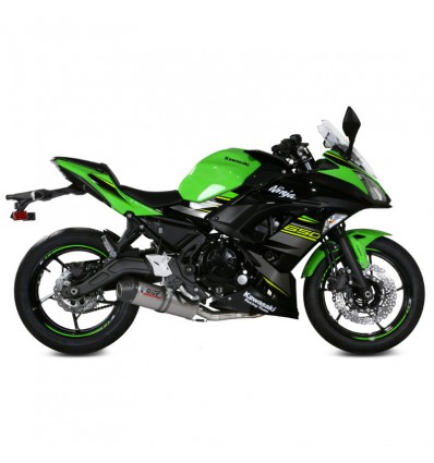Scarico completo Mivv Oval Titanio per Kawasaki Z650 e Ninja 650 dal 2017 Scarico completo Mivv Oval Titanio per Kawasaki Z650 e Ninja 650 dal 2017