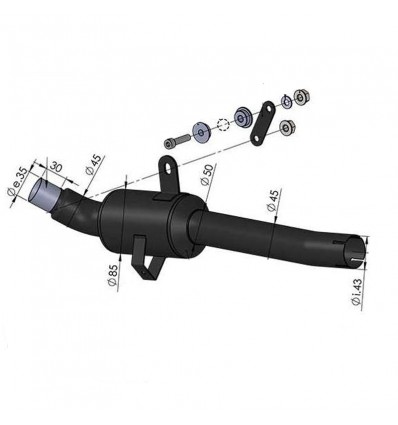 Raccordo elimina catalizzatore Leovince per Moto Morini X-Cape 650 Raccordo elimina catalizzatore Leovince per Moto Morini X-Cape 650