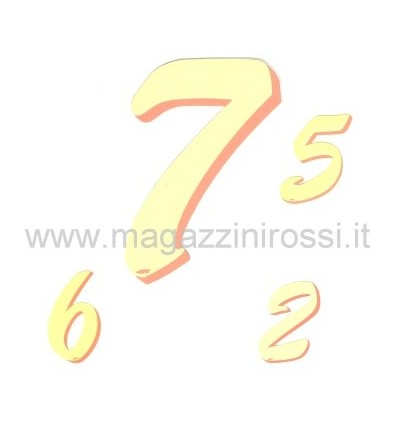 Numero adesivo giallo fluo Numero adesivo giallo fluo