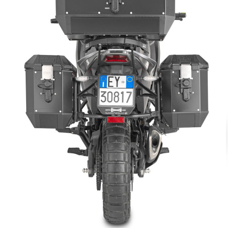 Portavaligie laterale Givi PL ONE-FIT Monokey su Moto Morini X-Cape 650 Portavaligie laterale Givi PL ONE-FIT Monokey su Moto Morini X-Cape 650