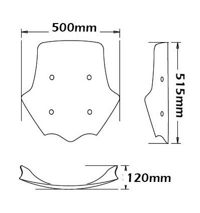 Cupolino Isotta basso per Moto Guzzi Stelvio 08-10 Cupolino Isotta basso per Moto Guzzi Stelvio 08-10