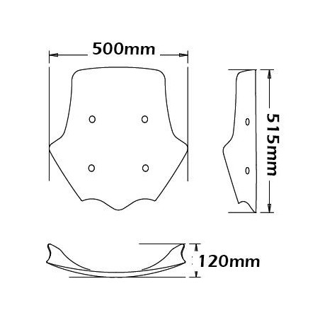 Cupolino Isotta basso per Moto Guzzi Stelvio 08-10 Cupolino Isotta basso per Moto Guzzi Stelvio 08-10