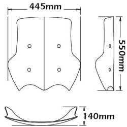 Cupolino Isotta medio per Moto Guzzi Stelvio 08-10 Cupolino Isotta medio per Moto Guzzi Stelvio 08-10