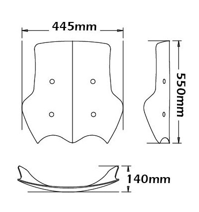 Cupolino Isotta medio per Moto Guzzi Stelvio 08-10 Cupolino Isotta medio per Moto Guzzi Stelvio 08-10