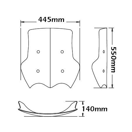 Cupolino Isotta medio per Moto Guzzi Stelvio 08-10 Cupolino Isotta medio per Moto Guzzi Stelvio 08-10