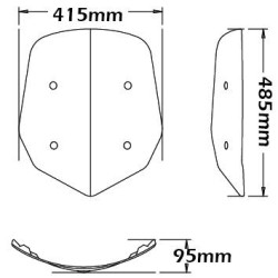 Cupolino Isotta tipo OEM per Moto Guzzi Stelvio 11-16 Cupolino Isotta tipo OEM per Moto Guzzi Stelvio 11-16