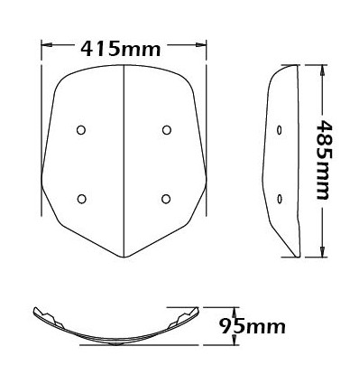Cupolino Isotta tipo OEM per Moto Guzzi Stelvio 11-16 Cupolino Isotta tipo OEM per Moto Guzzi Stelvio 11-16