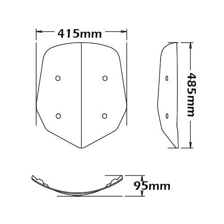 Cupolino Isotta tipo OEM per Moto Guzzi Stelvio 11-16 Cupolino Isotta tipo OEM per Moto Guzzi Stelvio 11-16