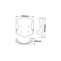 Cupolino Isotta tipo OEM alto per Moto Guzzi Stelvio 11-16 Cupolino Isotta tipo OEM alto per Moto Guzzi Stelvio 11-16