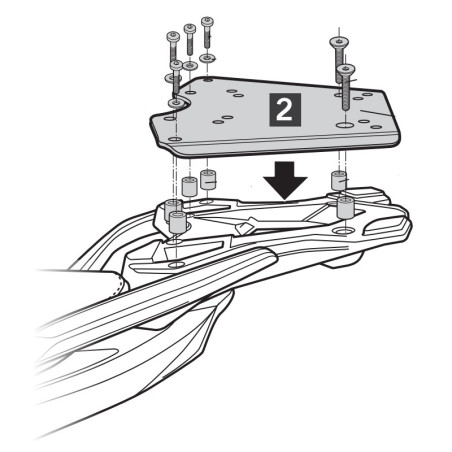 Portapacchi Shad per BMW R 1200 R/RS dal 2015 e R1250R con piastra BMW Portapacchi Shad per BMW R 1200 R/RS dal 2015 e R1250R con piastra BMW