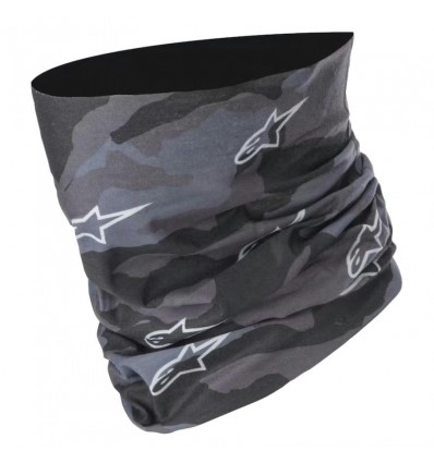 Collare elasticizzato Alpinestars Neck Tube Tactical nero, blu e grigio Collare elasticizzato Alpinestars Neck Tube Tactical nero, blu e grigio
