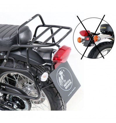 Portapacchi e telai laterali Hepco & Becker neri per Kawasaki W800 dal 2019 Portapacchi e telai laterali Hepco & Becker neri per Kawasaki W800 dal 2019