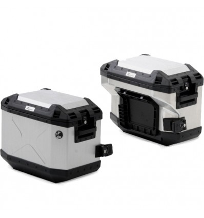 Set completo telai laterali e valige argento Hepco & Becker Cutout per Ducati Desert X Set completo telai laterali e valige argento Hepco & Becker Cutout per Ducati Desert X