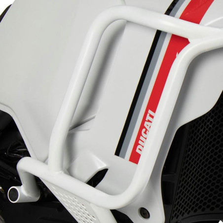 Paraserbatoio Hepco & Becker Rally bianco per Ducati Desert X Paraserbatoio Hepco & Becker Rally bianco per Ducati Desert X
