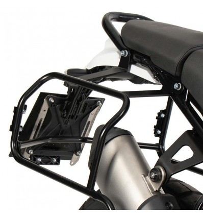 Set completo telai laterali e valige argento Hepco & Becker Cutout per Ducati Desert X Set completo telai laterali e valige argento Hepco & Becker Cutout per Ducati Desert X