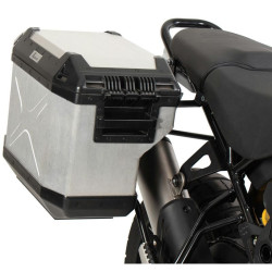 Set completo telai laterali e valige argento Hepco & Becker Cutout per Ducati Desert X Set completo telai laterali e valige argento Hepco & Becker Cutout per Ducati Desert X