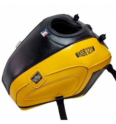 Copriserbatoio Bagster per Yamaha XSR 125 in similpelle nero e giallo Copriserbatoio Bagster per Yamaha XSR 125 in similpelle nero e giallo