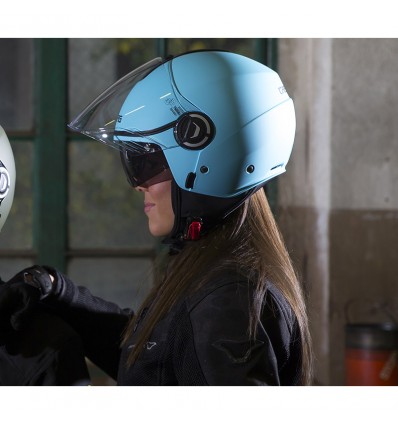 Casco Caberg Riviera V4-X monocolore azzurro opaco Casco Caberg Riviera V4-X monocolore azzurro opaco