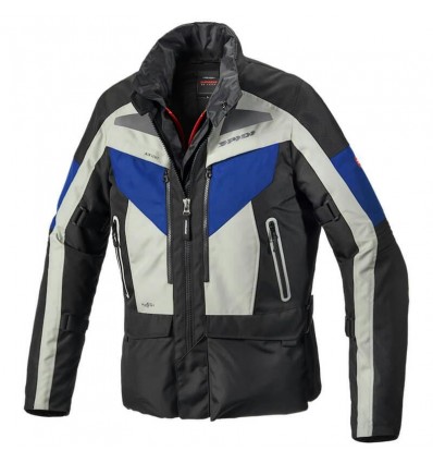 Giacca da moto Spidi Voyager Evo tre strati nera, grigia e blu
