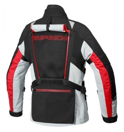 Giacca da moto Spidi Allroad H2Out tre strati nera, grigia e rossa