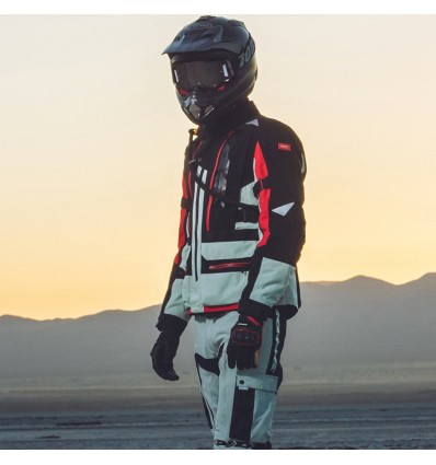 Giacca da moto Spidi Allroad H2Out tre strati nera, grigia e rossa