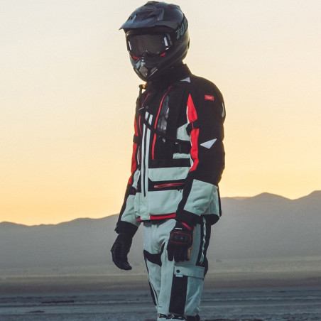 Giacca da moto Spidi Allroad H2Out tre strati nera, grigia e rossa