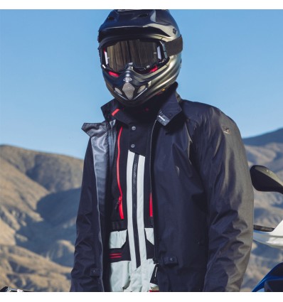Giacca da moto Spidi Allroad H2Out tre strati nera, grigia e rossa