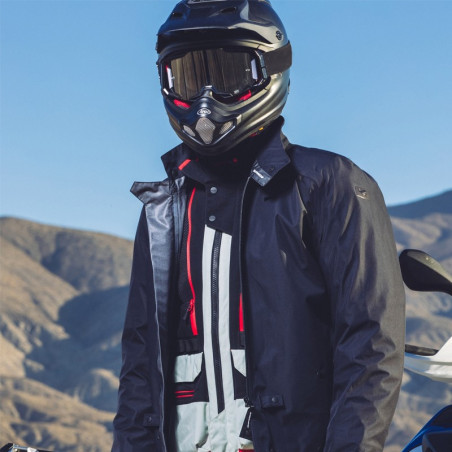 Giacca da moto Spidi Allroad H2Out tre strati nera, grigia e rossa