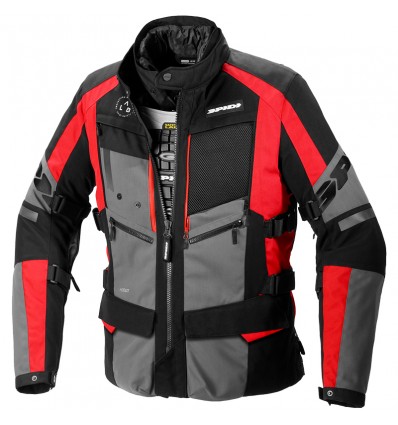 Giacca da moto Spidi 4 Season Evo H2Out nera, grigia e rossa Giacca da moto Spidi 4 Season Evo H2Out nera, grigia e rossa