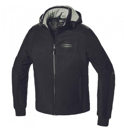 Giacca da moto Spidi Hoodie Armor H2Out nera