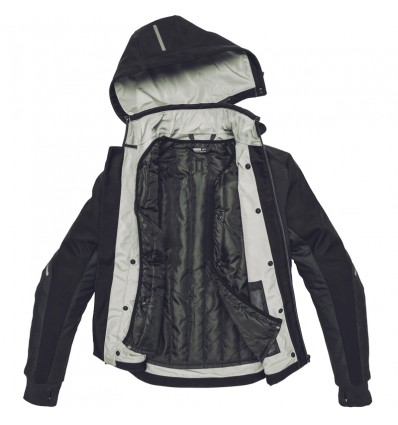 Giacca da moto Spidi Hoodie Armor H2Out nera Giacca da moto Spidi Hoodie Armor H2Out nera