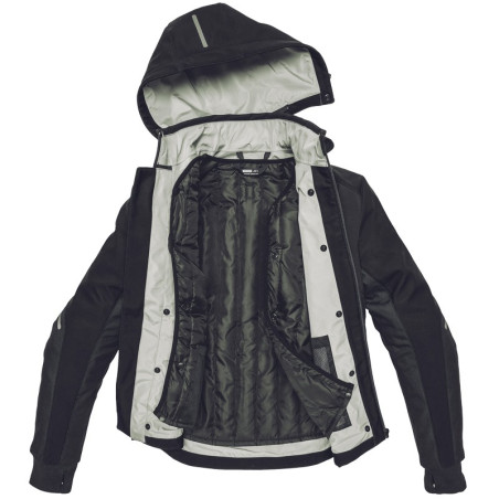 Giacca da moto Spidi Hoodie Armor H2Out nera Giacca da moto Spidi Hoodie Armor H2Out nera