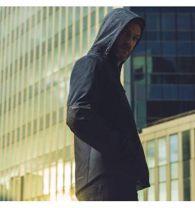 Giacca da moto Spidi Hoodie Armor H2Out nera Giacca da moto Spidi Hoodie Armor H2Out nera