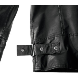 Giacca da moto in pelle Spidi Ring nera Giacca da moto in pelle Spidi Ring nera