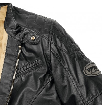 Giacca da moto in pelle Spidi Ring nera Giacca da moto in pelle Spidi Ring nera