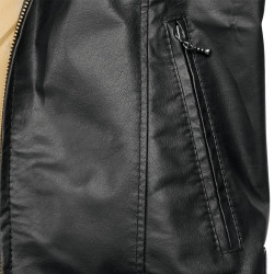 Giacca da moto in pelle Spidi Ring nera Giacca da moto in pelle Spidi Ring nera