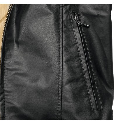 Giacca da moto in pelle Spidi Ring nera Giacca da moto in pelle Spidi Ring nera