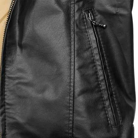 Giacca da moto in pelle Spidi Ring nera Giacca da moto in pelle Spidi Ring nera