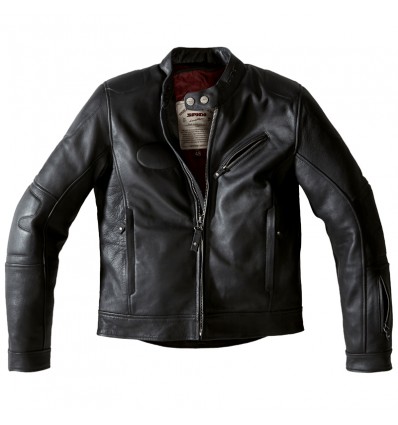 Giacca da moto in pelle Spidi Roadrunner nera