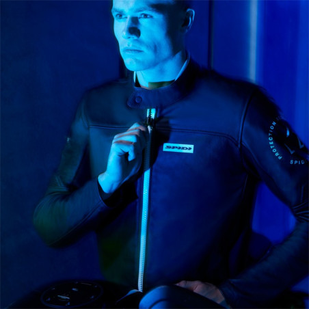 Giacca da moto in pelle Spidi Genesis nera Giacca da moto in pelle Spidi Genesis nera