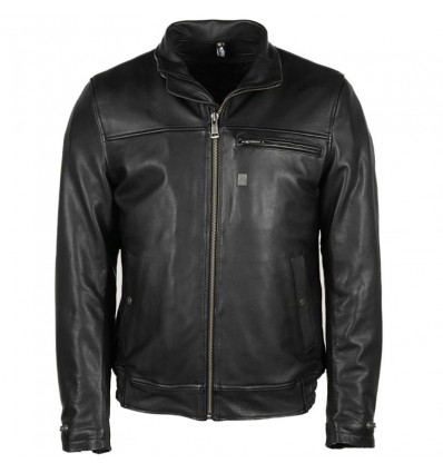 Giacca da moto in pelle Helstons Benny nera