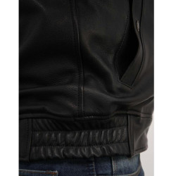 Giacca da moto in pelle Helstons Benny nera Giacca da moto in pelle Helstons Benny nera
