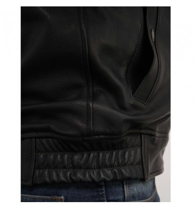 Giacca da moto in pelle Helstons Benny nera Giacca da moto in pelle Helstons Benny nera
