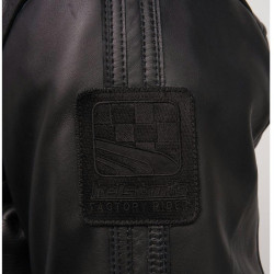 Giacca da moto in pelle Helstons Ace Rag nera Giacca da moto in pelle Helstons Ace Rag nera