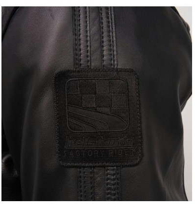 Giacca da moto in pelle Helstons Ace Rag nera Giacca da moto in pelle Helstons Ace Rag nera