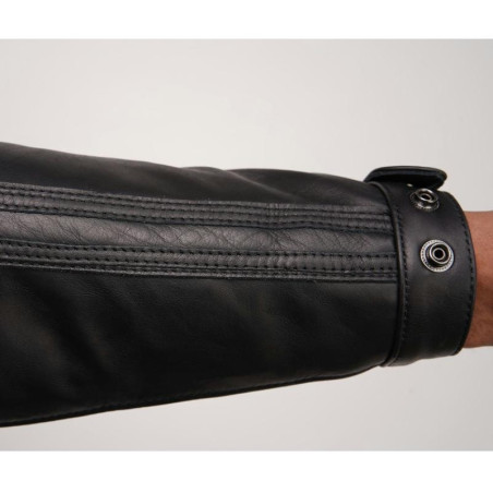 Giacca da moto in pelle Helstons Ace Rag nera Giacca da moto in pelle Helstons Ace Rag nera