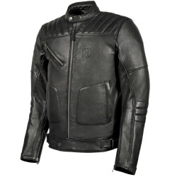 Giacca da moto in pelle Hevik Garage nera